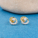 Chic Diamond Earrings 18K Yellow Gold