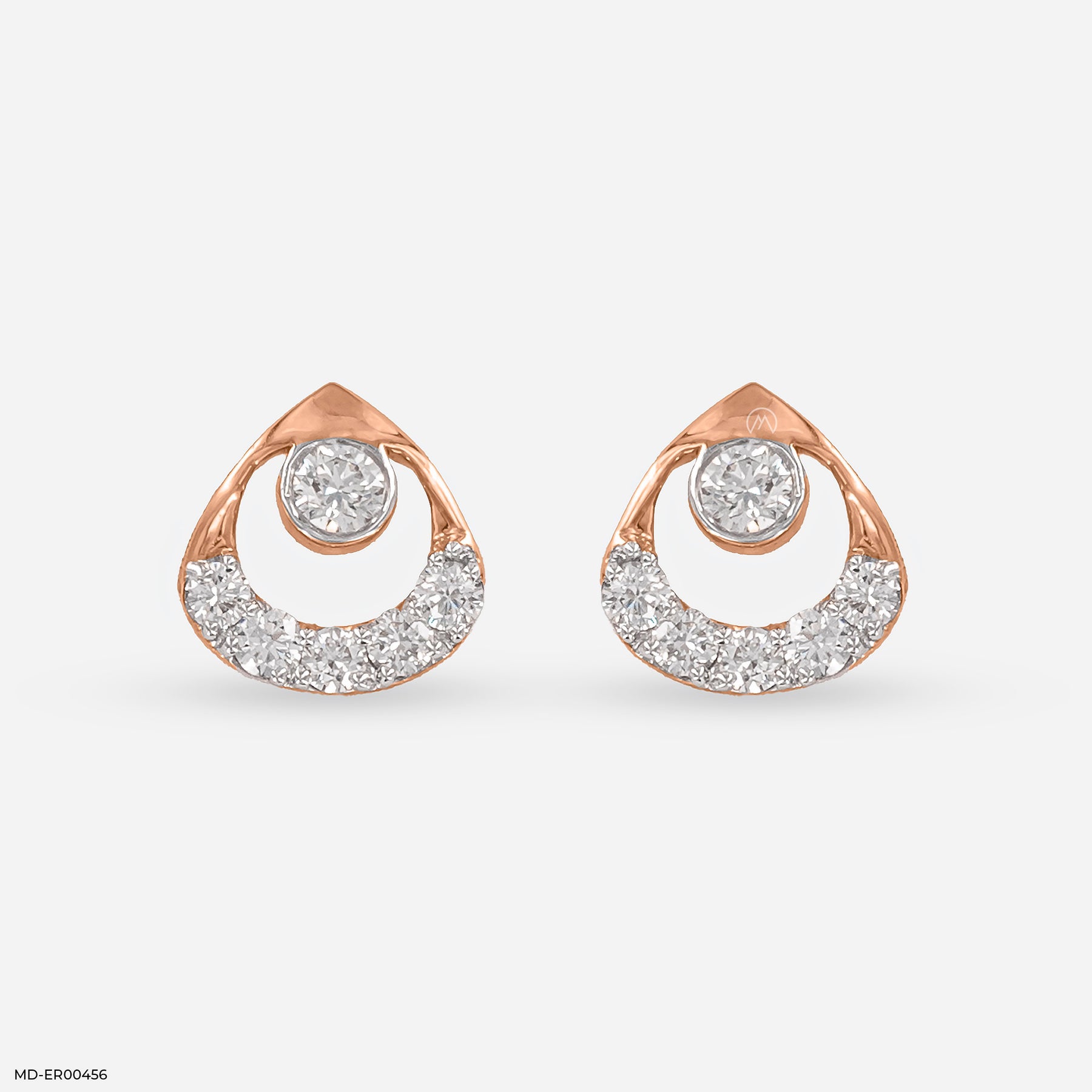 0.35 Carat Chic Lab Diamond Earrings 18K Yellow Gold