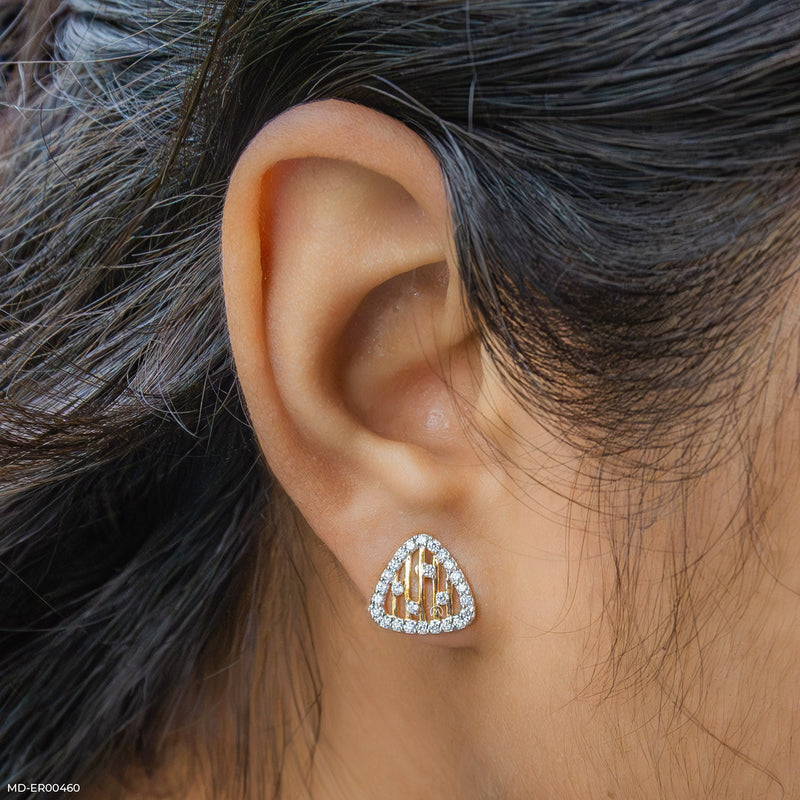 Bubbly Bars Earrings 14K Rose Gold