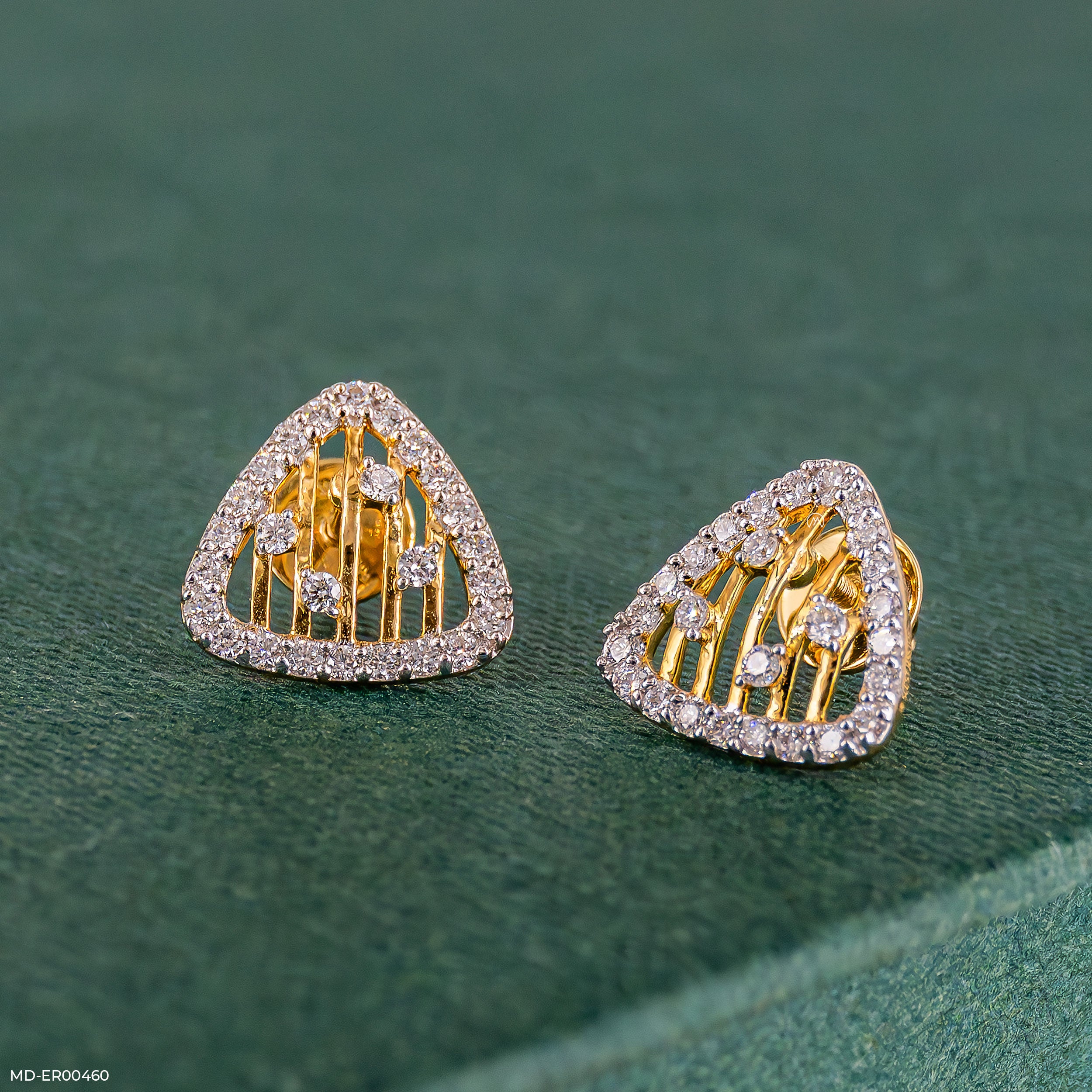 Bubbly Bars Earrings 18K White Gold