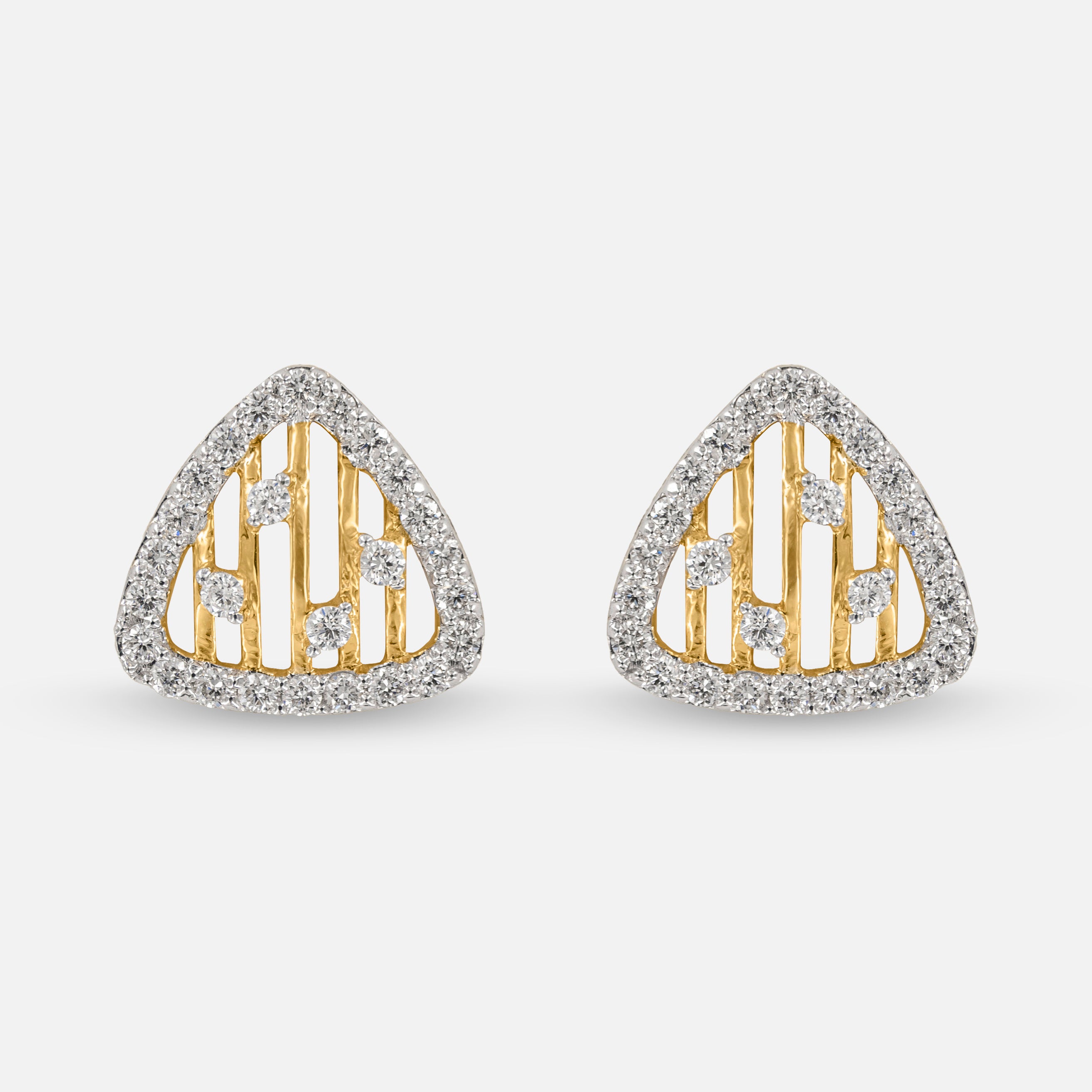 Bubbly Bars Earrings 9K Yellow Gold
