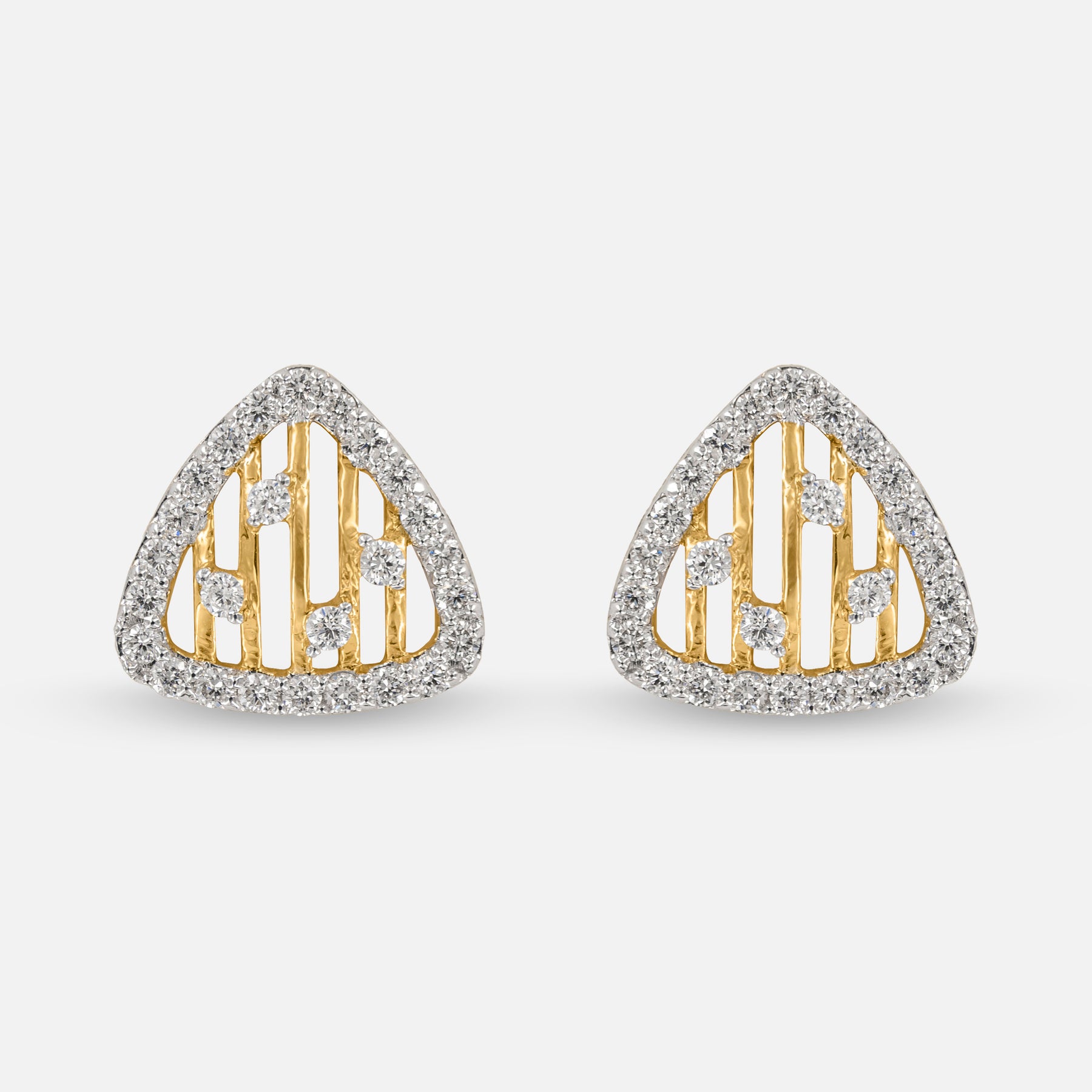 Bubbly Bars Earrings 14K Yellow Gold