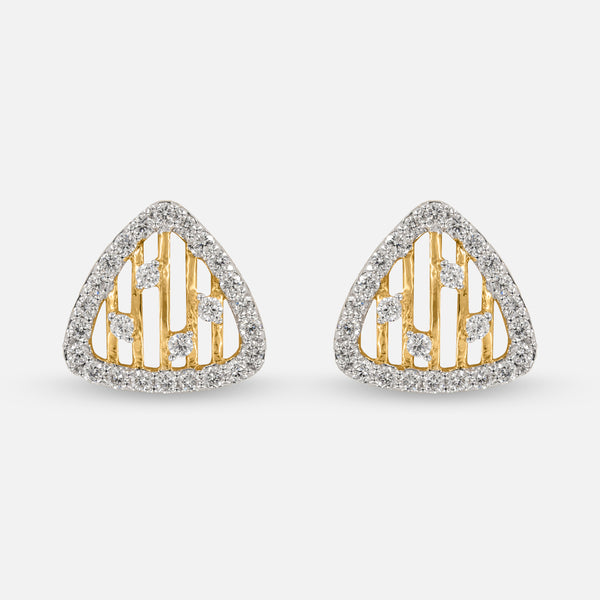 Bubbly Bars Earrings 14K Yellow Gold