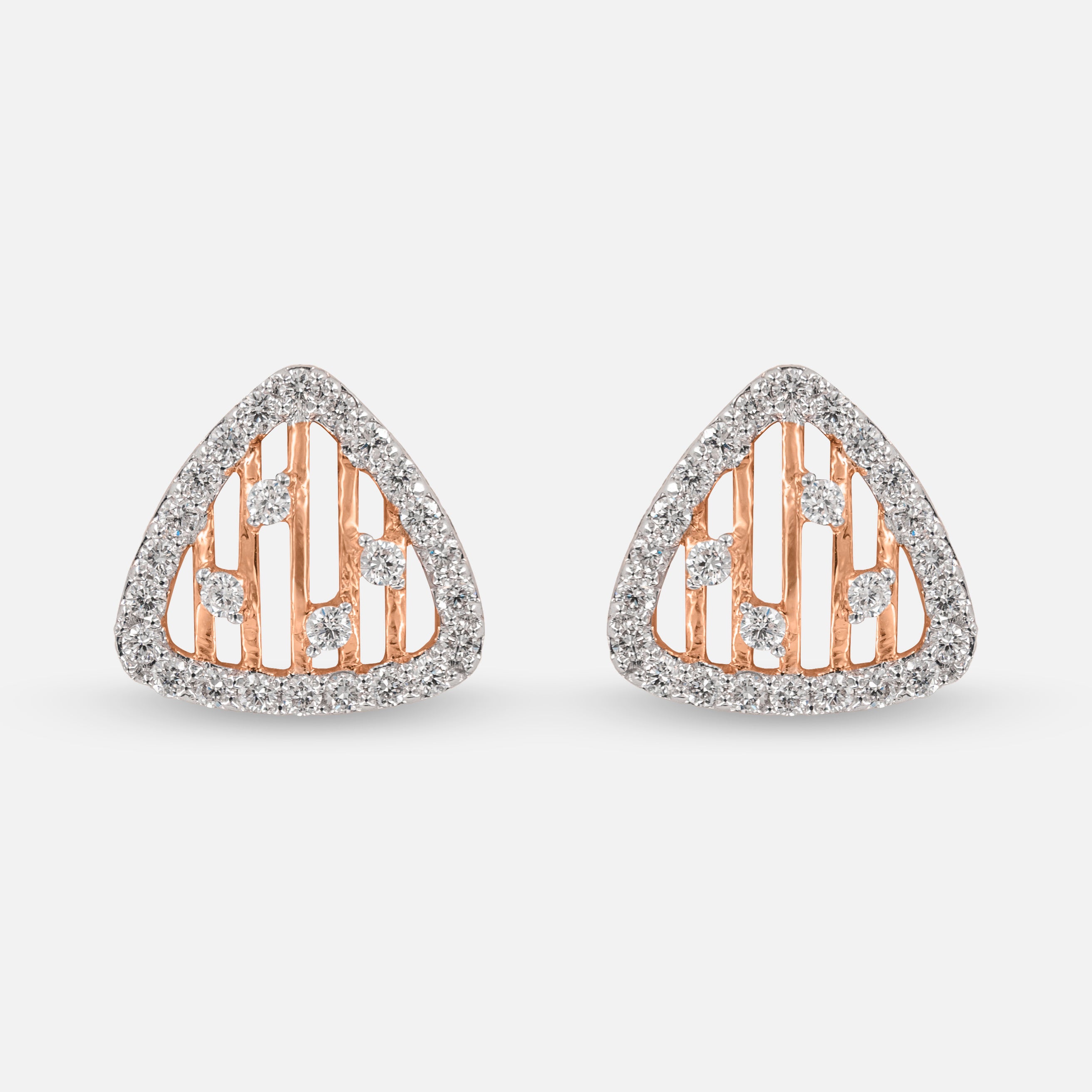 Bubbly Bars Earrings 18K White Gold