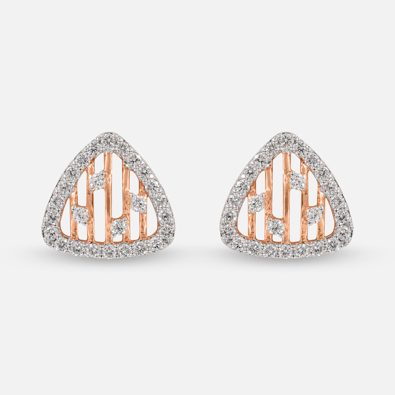 Bubbly Bars Earrings 14K Rose Gold