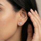 0.5 Carat Dewdrop Blossom Lab Diamond Studs 14K Yellow Gold
