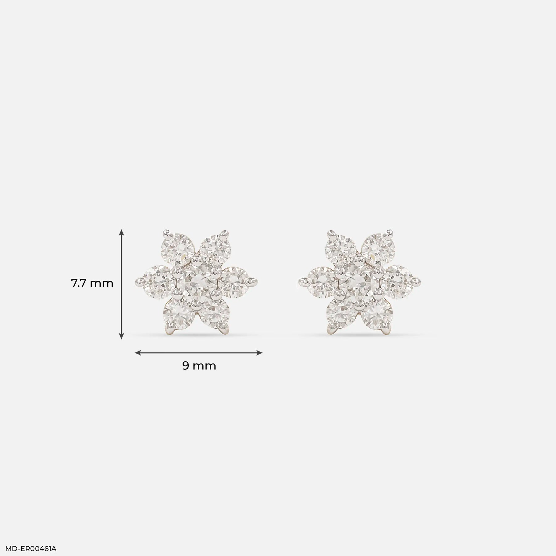 0.5 Carat Dewdrop Blossom Lab Diamond Studs 14K Yellow Gold