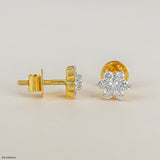 Dancing Petals Diamond Studs 18K Yellow Gold