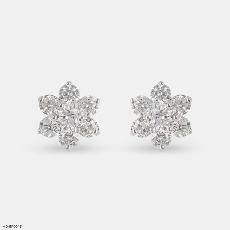 Dancing Petals Diamond Studs 18K Yellow Gold