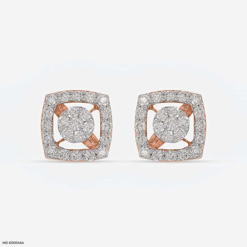 Viola Diamond Studs 14K Rose Gold