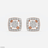 Twinkle Halo studs 14K Yellow Gold