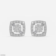 Twinkle Halo studs 14K White Gold