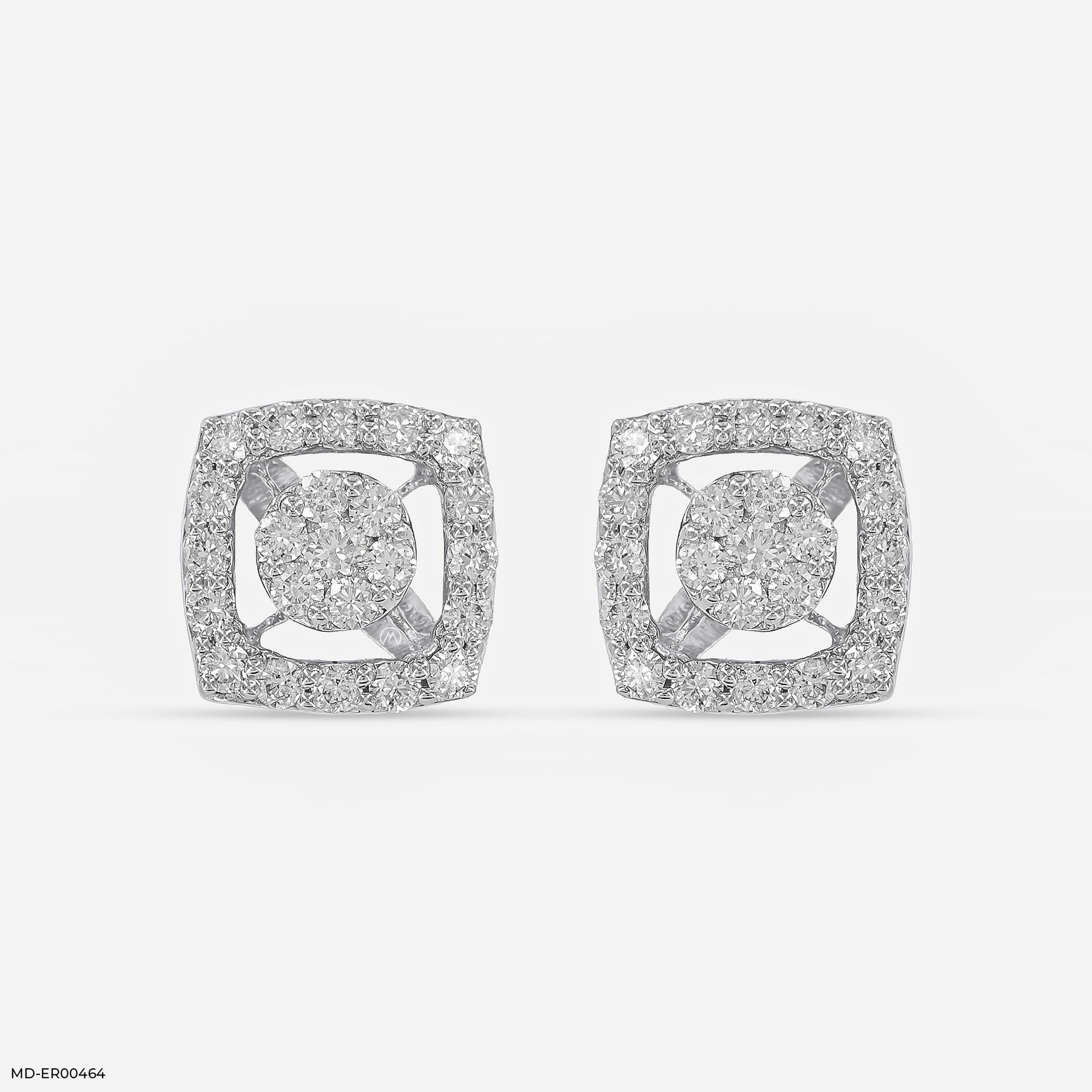 Twinkle Halo studs 14K Rose Gold