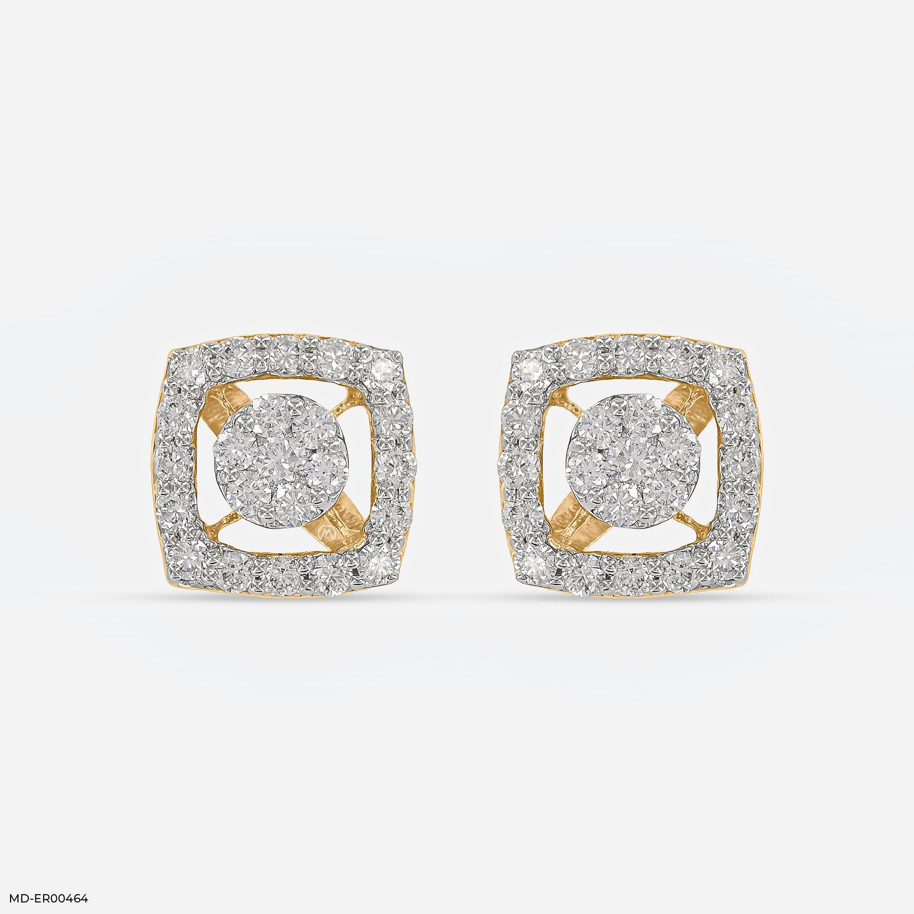 Twinkle Halo studs 14K Rose Gold