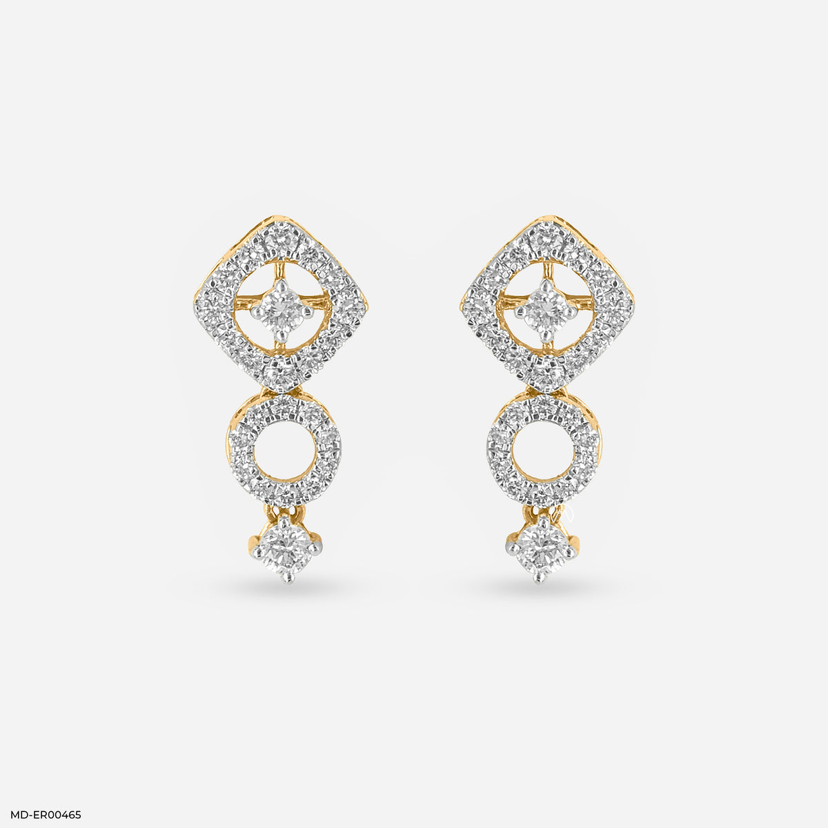Quadro Studs Diamonds Earrings