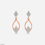 Diamond Drop Diamond Earrings 14K Rose Gold