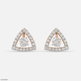 Work Wear Diamond Earrings 18K Yellow Gold