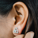 Work Wear Diamond Earrings 18K Yellow Gold