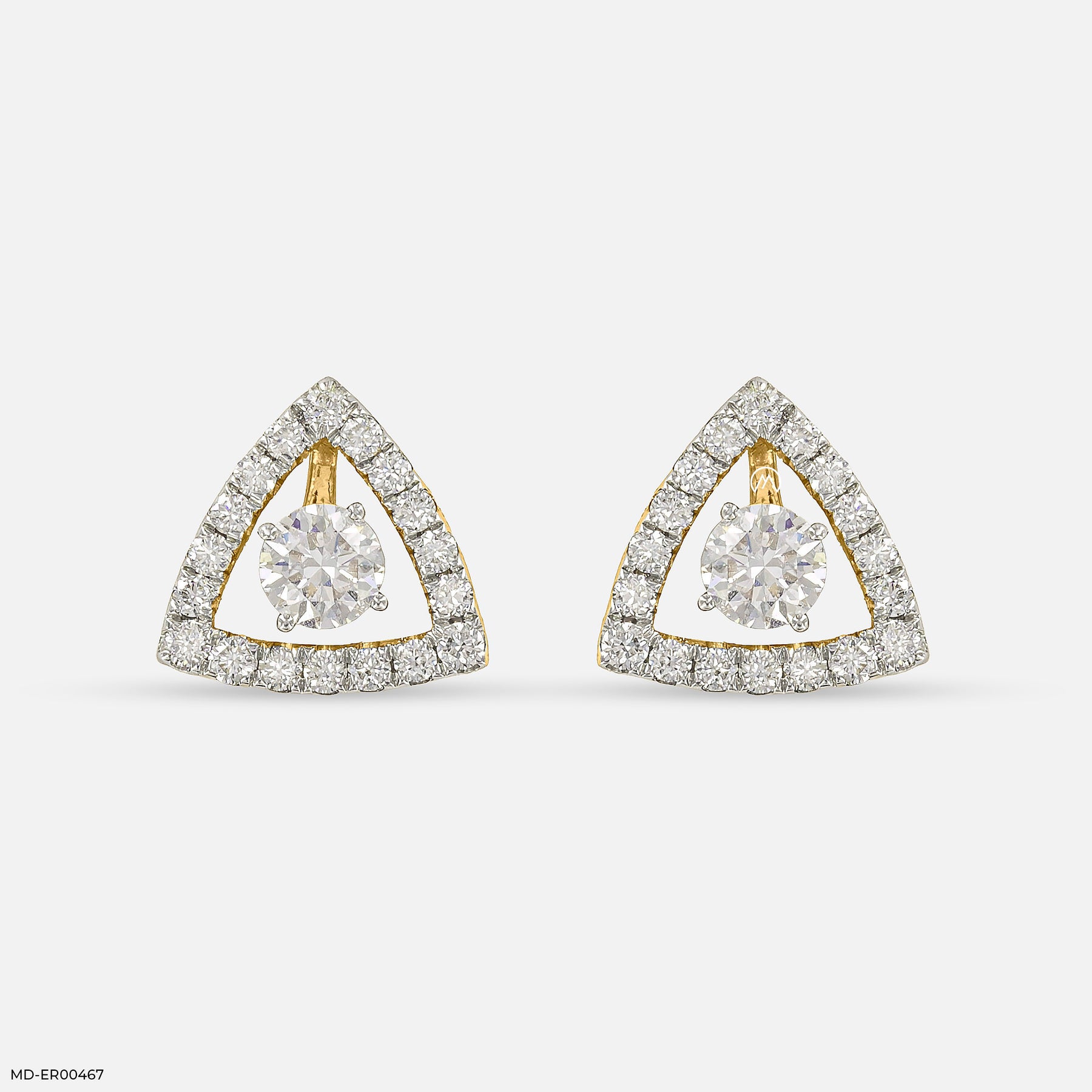 0.50 Carat Solitaire 3 In 1 Detachable Earrings 14K Yellow Gold
