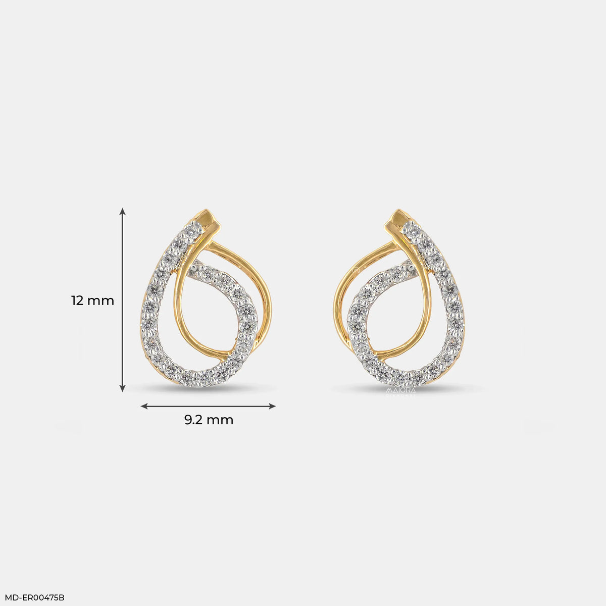 0.25 Carat Infinite Orbit Lab Diamond Studs Earrings
