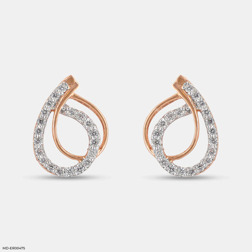 Infinity Twist Earrings 9K Rose Gold
