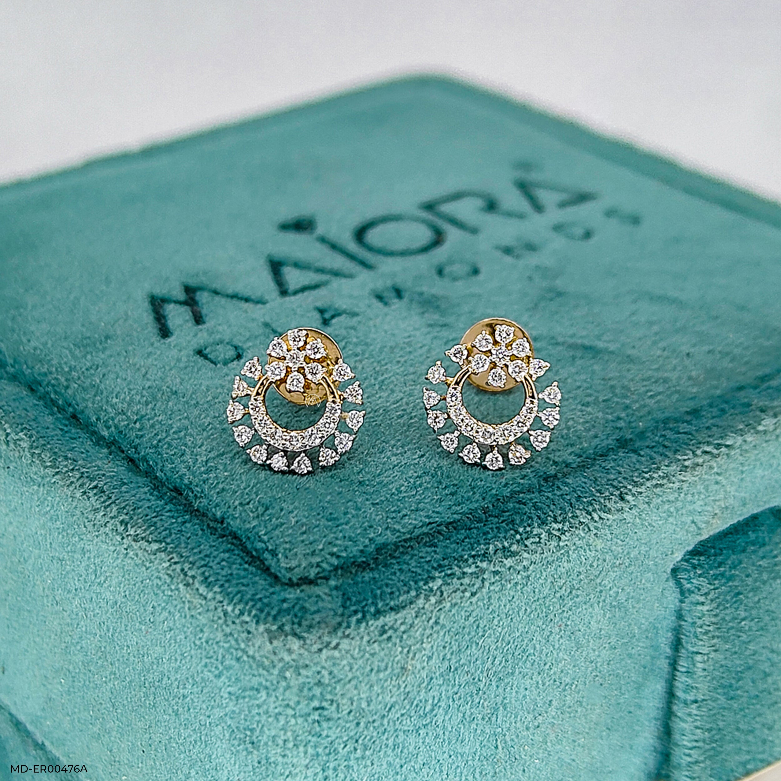 Loop of Beauty Diamond Earrings 9K Yellow Gold