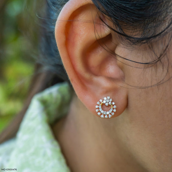 Loop of Beauty Diamond Earrings 14K Yellow Gold