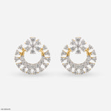 Solar Flare Lab Diamond Hoops 14K Yellow Gold