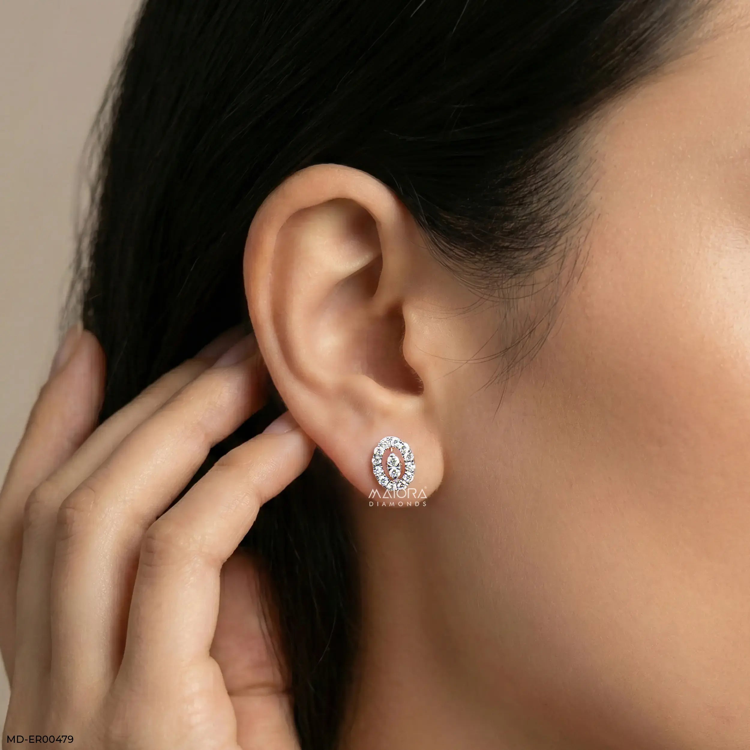 0.35 Carat Enchanting Ovals Lab Diamond Earrings 14K Rose Gold