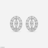 Enchanting Ovals Diamond Earrings 14K Rose Gold