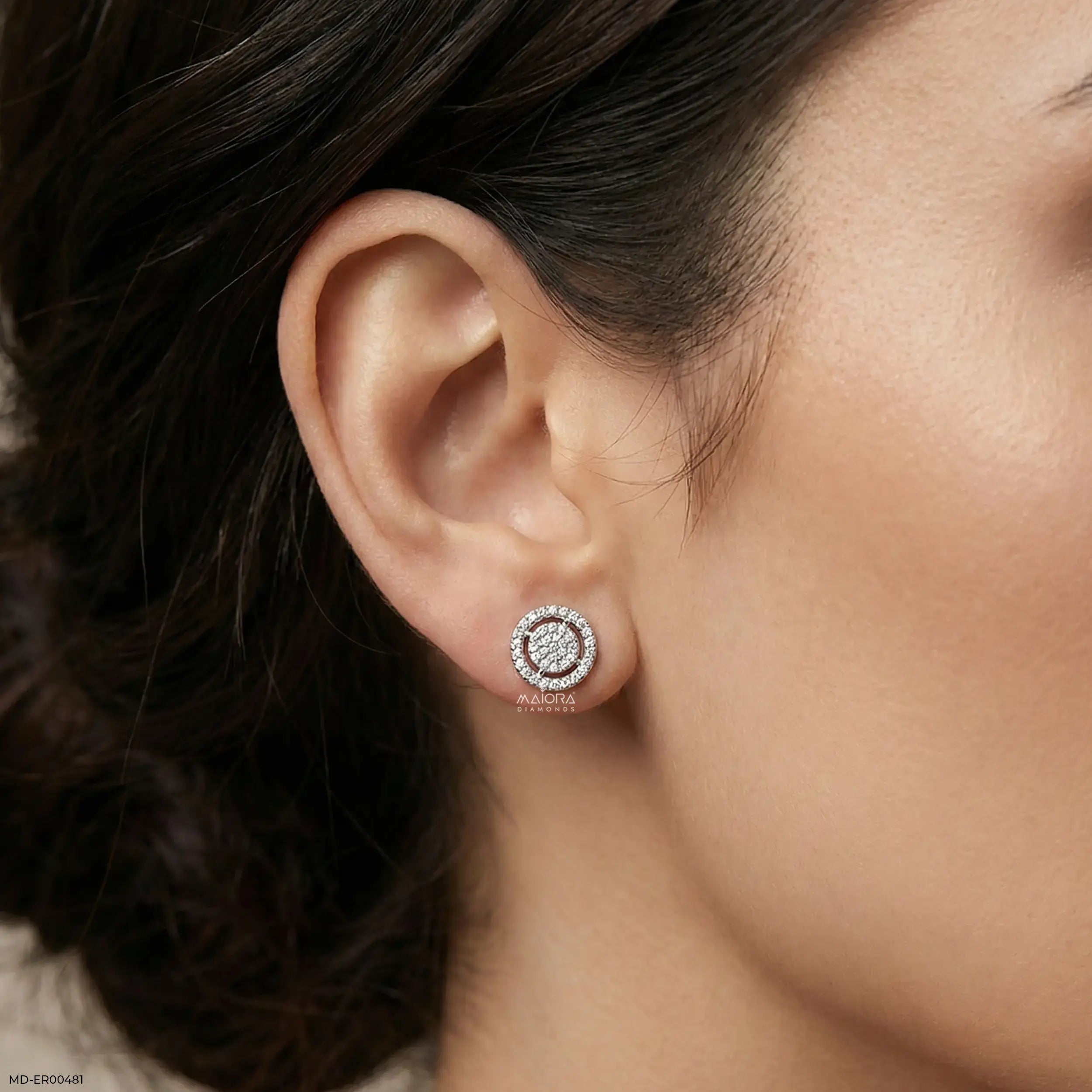 Legacy Halo Cluster Diamond Studs Earrings