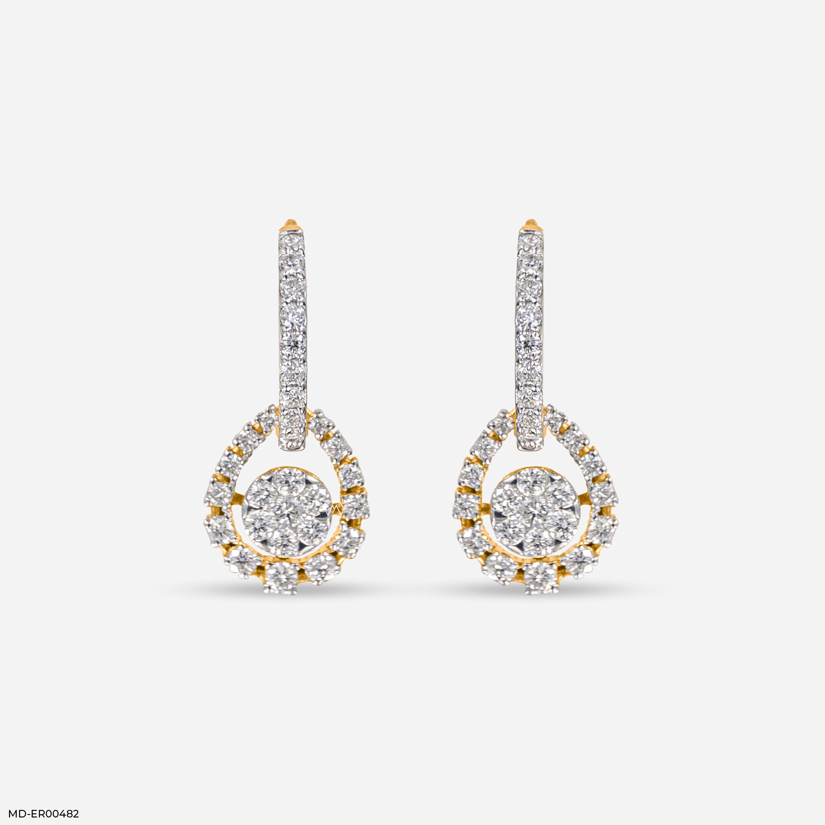 Noor Drop Balli Earrings 9K Yellow Gold