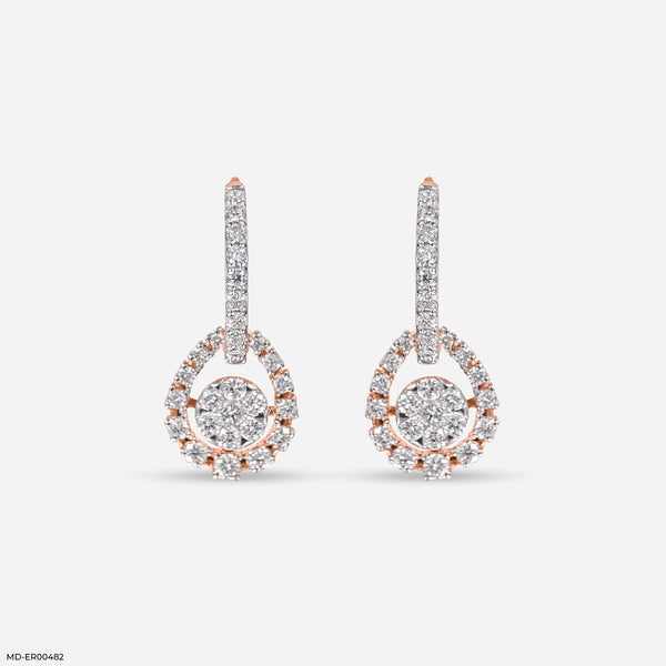 Noor Drop Balli Earrings 18K Rose Gold