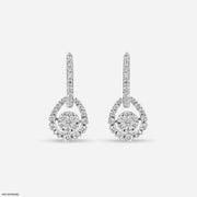 Noor Drop Balli Earrings 18K White Gold