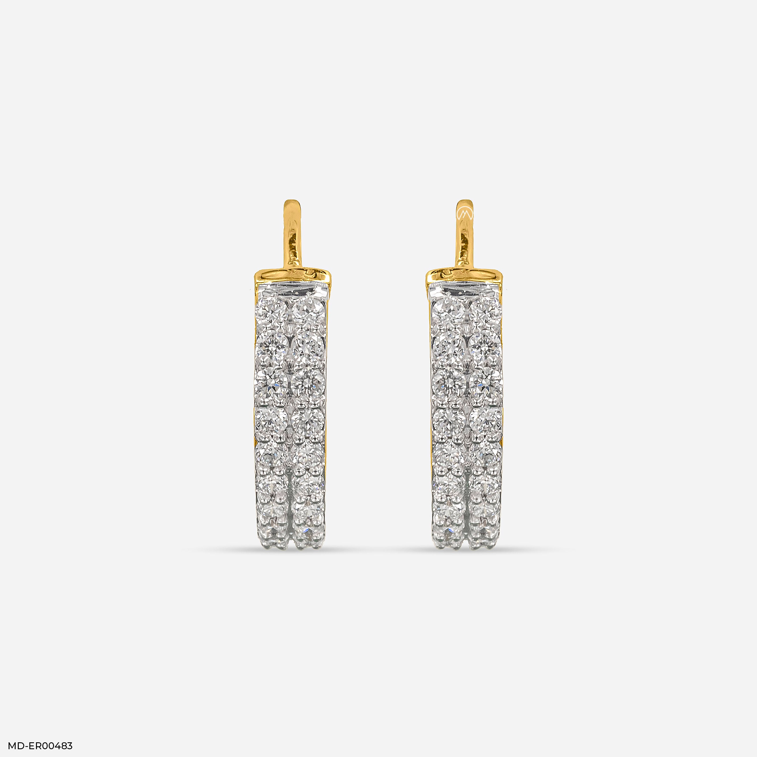 Simple Luxe Diamond Earrings 9K Yellow Gold