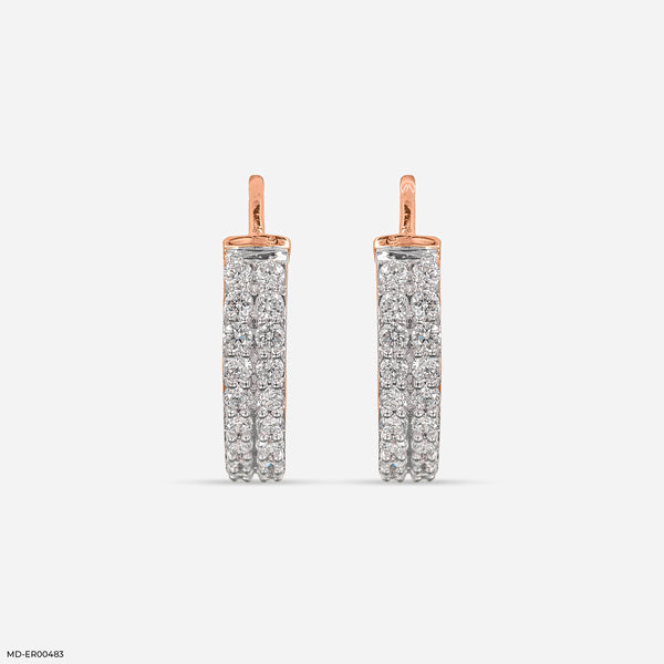 Simple Luxe Diamond Earrings 14K Rose Gold