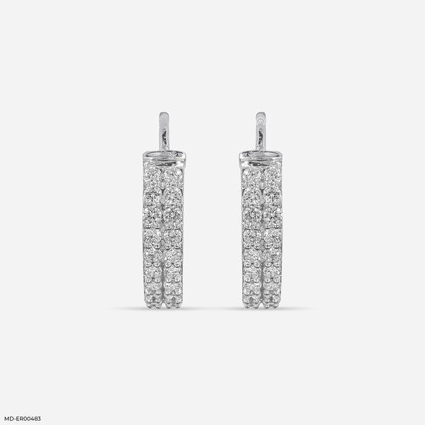 Simple Luxe Diamond Earrings Platinum 950