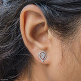 Simple Posy Diamond Earrings 14K Rose Gold