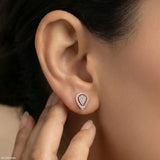 0.50 Carat Simple Posy Lab Diamond Earrings 14K Rose Gold