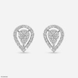 Simple Posy Diamond Earrings 14K Rose Gold