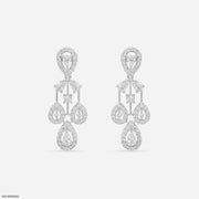 Diva Drop Diamond Earrings 18K White Gold
