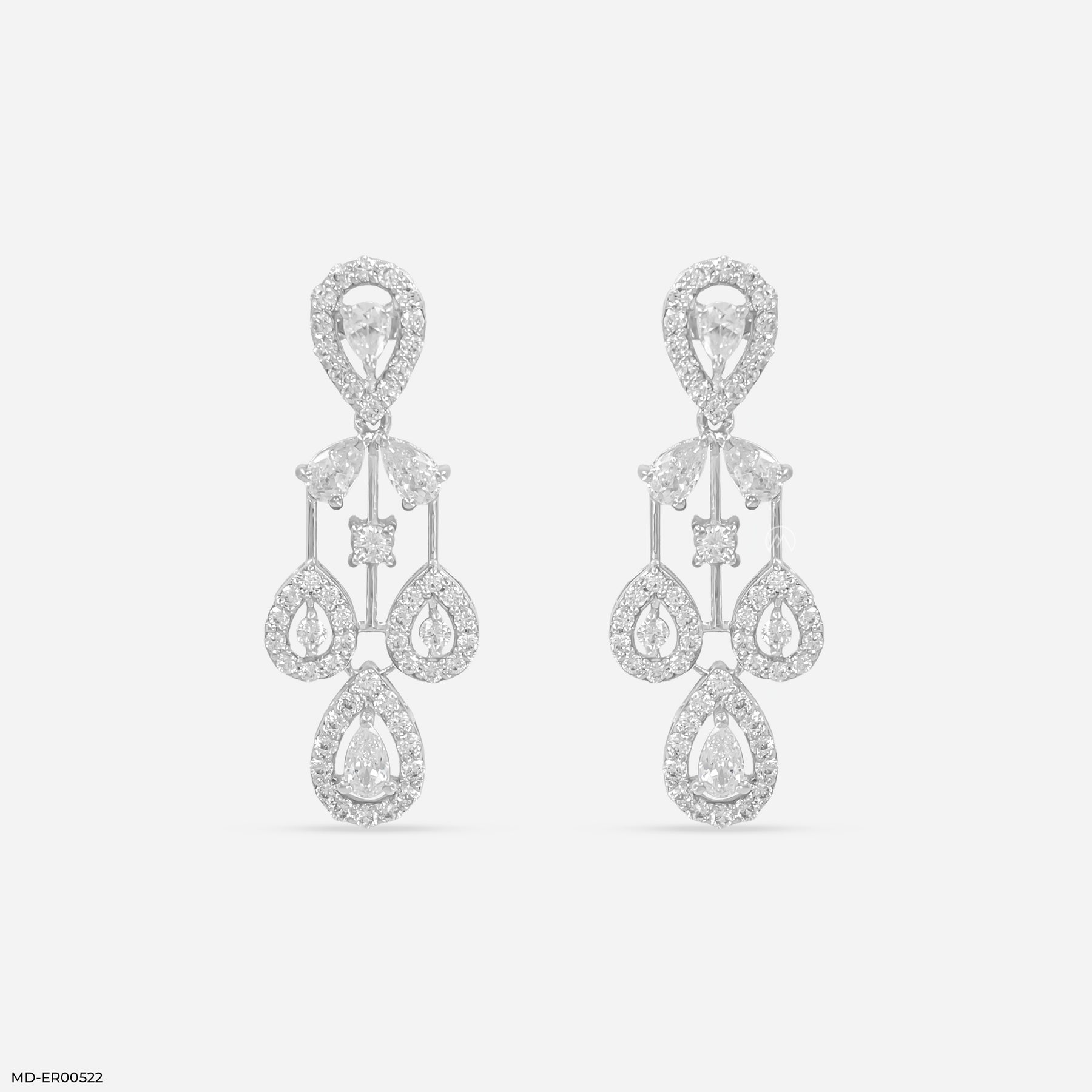 Diva Drop Diamond Earrings 14K Rose Gold