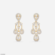 Diva Drop Diamond Earrings 9K Yellow Gold