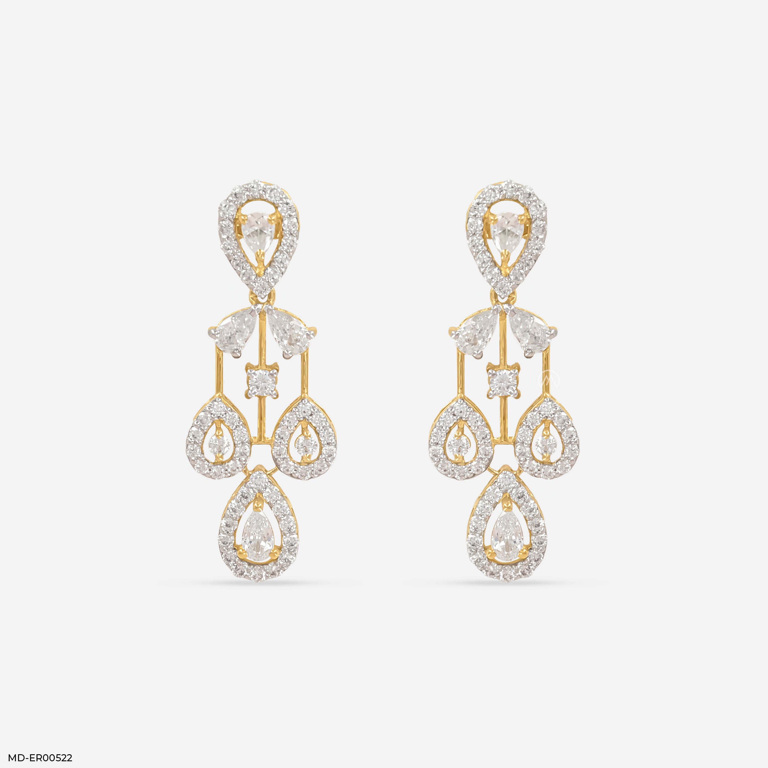 Diva Drop Diamond Earrings 9K Yellow Gold