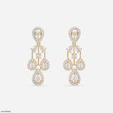Diva Drop Diamond Earrings 14K Rose Gold