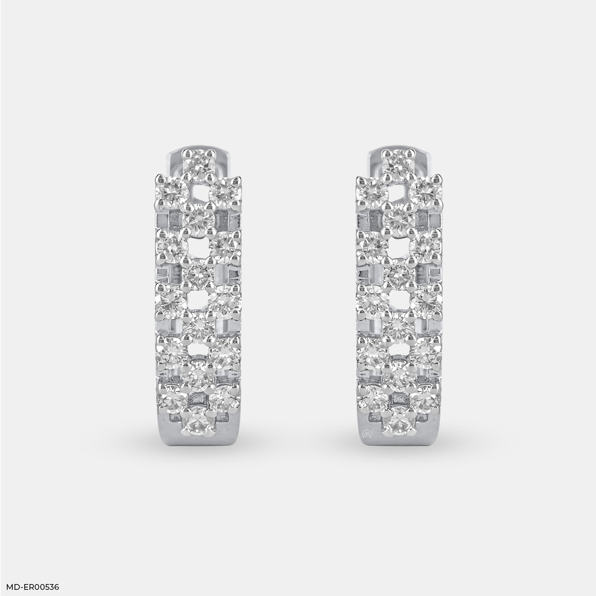 Diamond Triad Bali 14K White Gold