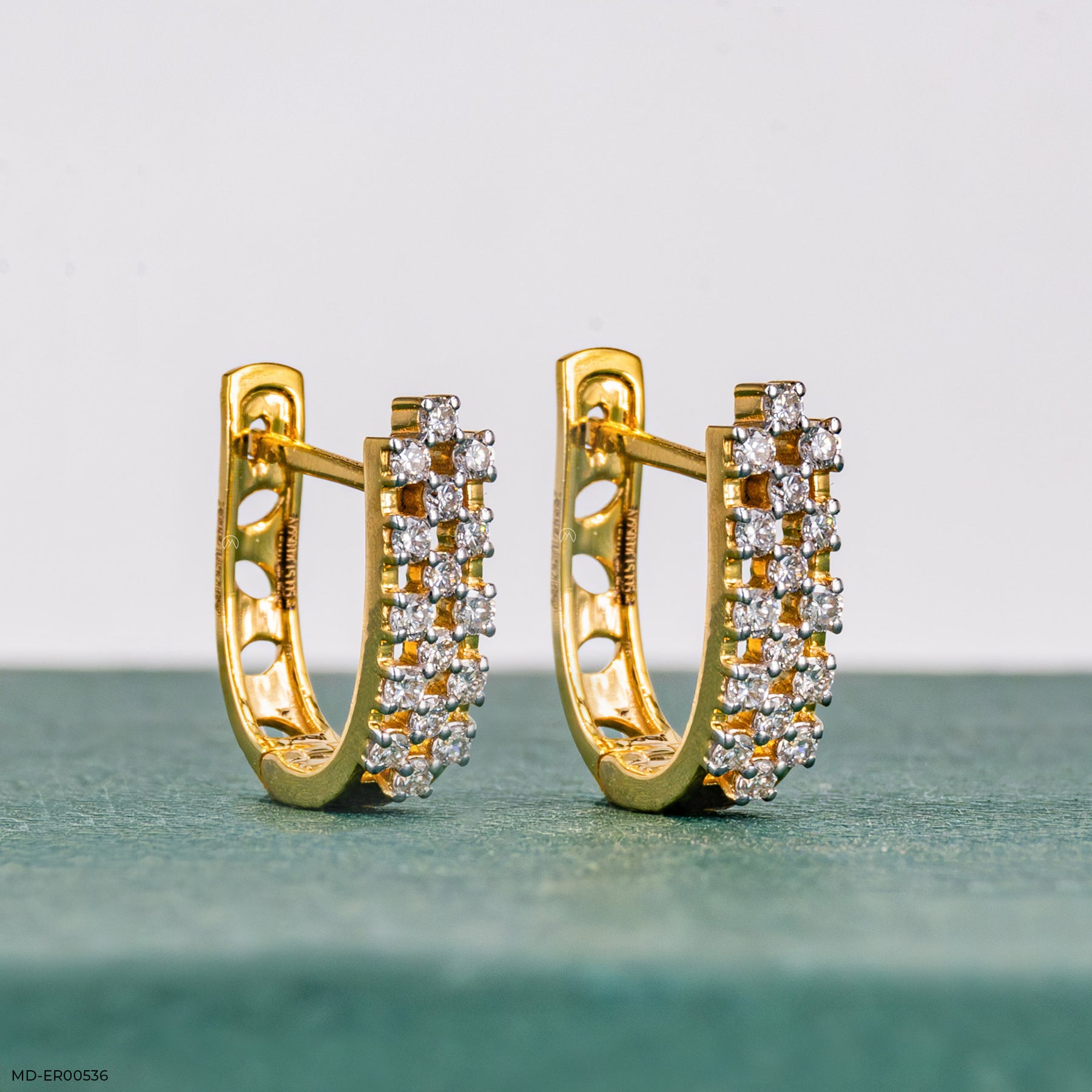 Diamond Triad Bali 14K Yellow Gold