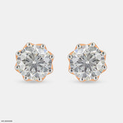 3 Carat Solitaire Majestic Glow Earrings 9K Rose Gold
