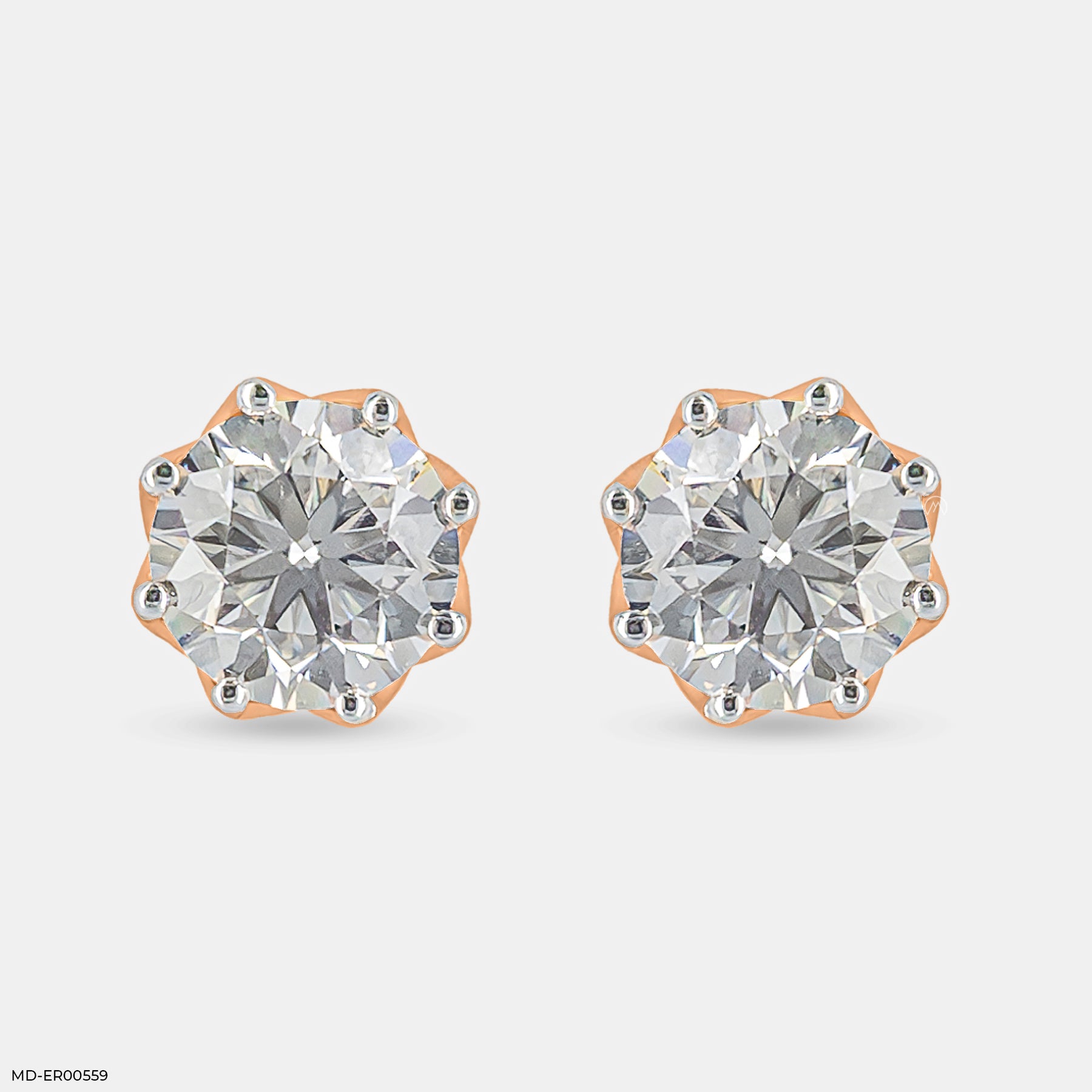 3 Carat Solitaire Majestic Glow Earrings 14K Yellow Gold
