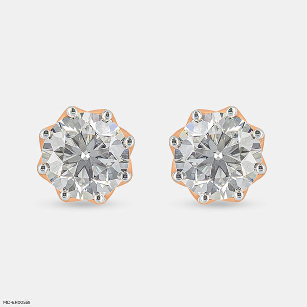 Majestic Glow Diamond Earrings 14K Rose Gold